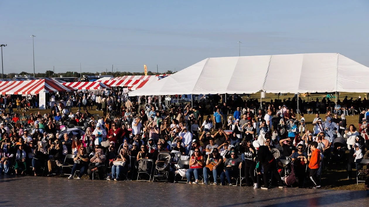 A large audience gathered at the tenth Houston Palestinian Festival in 2022