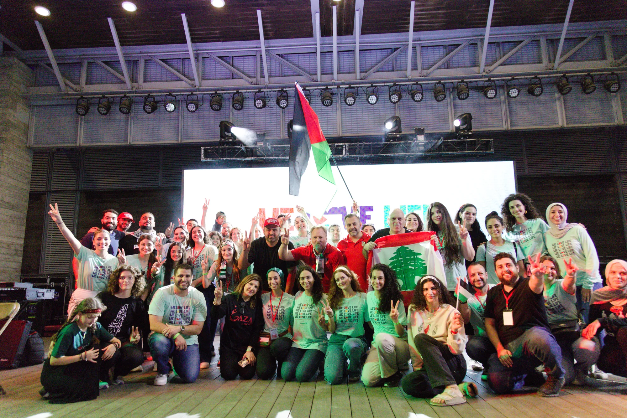A large PACC group gathered onstage after the 2025 festival